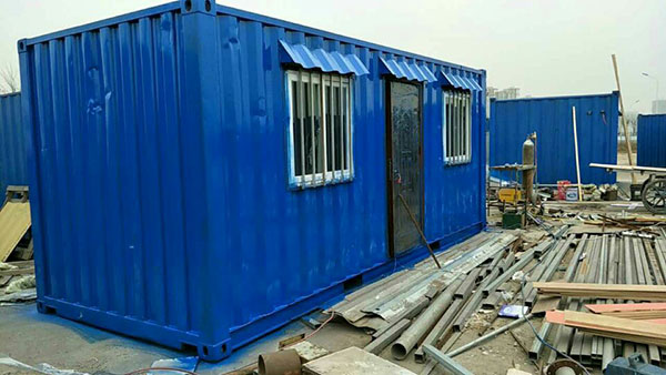 南京蓝色瓦楞板焊接的集装箱