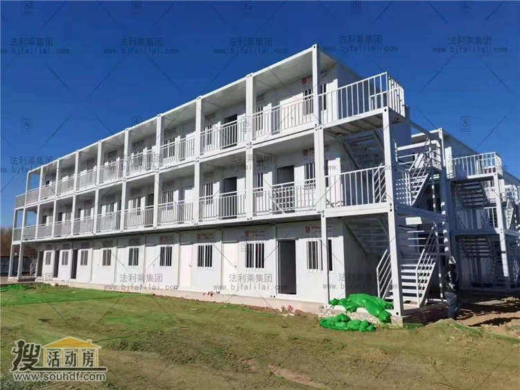 北辰双街镇芳图建筑涂料有限公司宝坻城区-北环东路与环城东路交口1115平米8层新集装箱板房出租